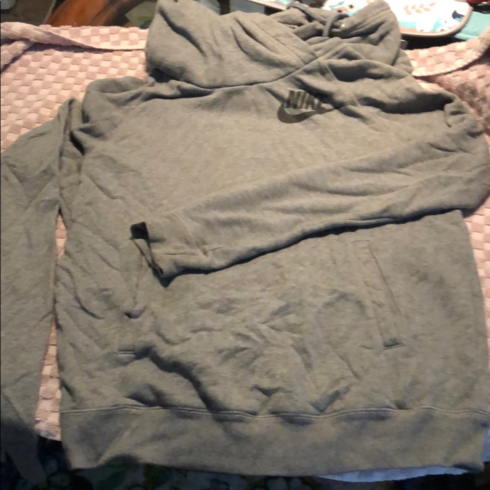 Grey Nike pullover hoodie